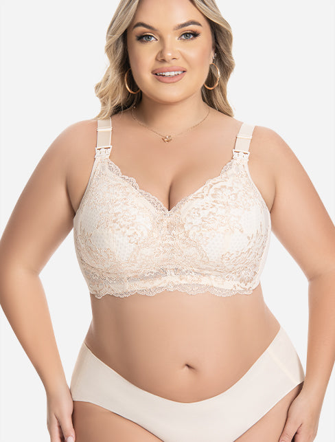 Soutien-gorge d'allaitement minimiseur en dentelle pour femme Stella Leah